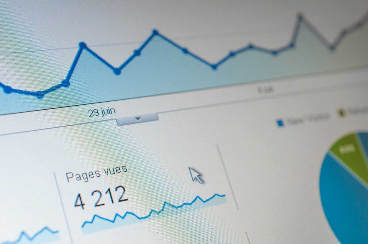 A close-up of a computer screen showing a graph