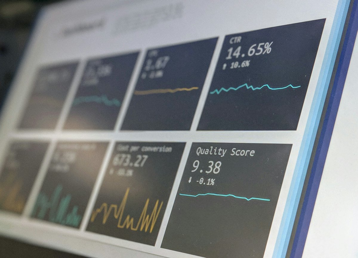 A monitoring screen showing live data