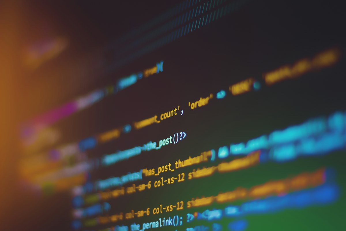 Computer code in shallow focus