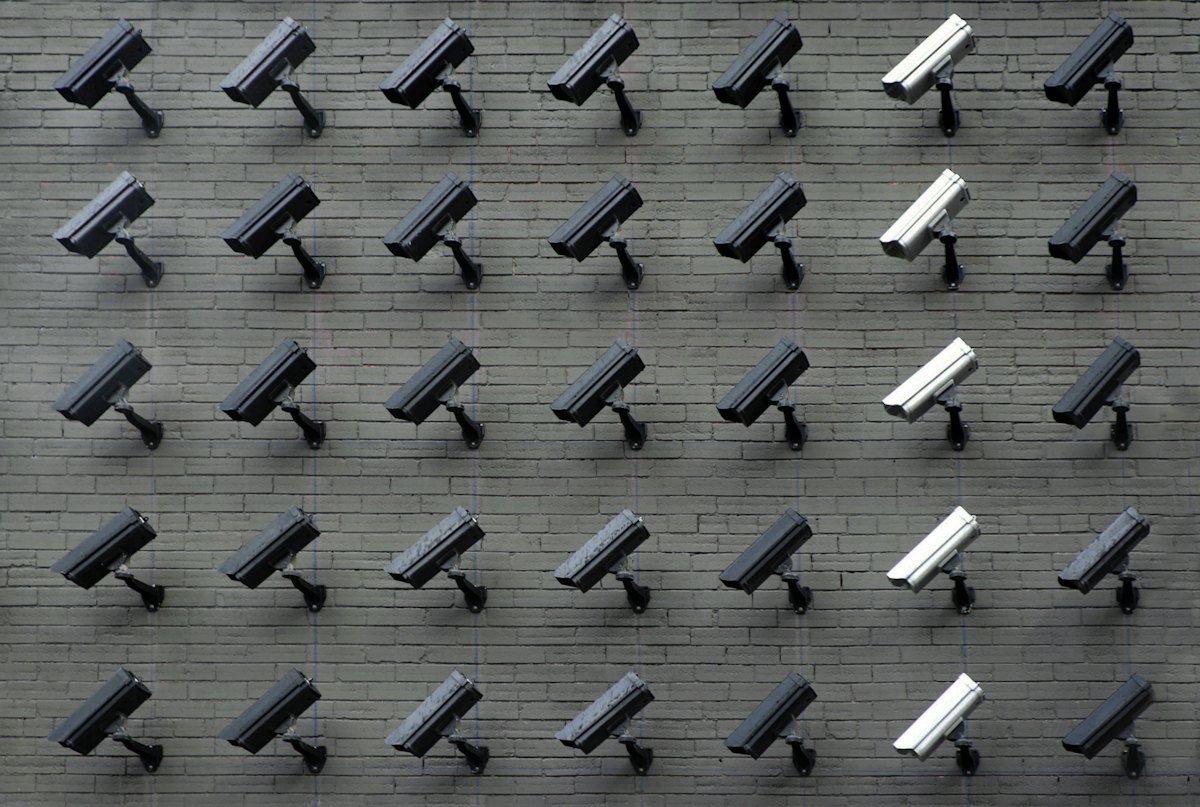 Assorted-color security cameras