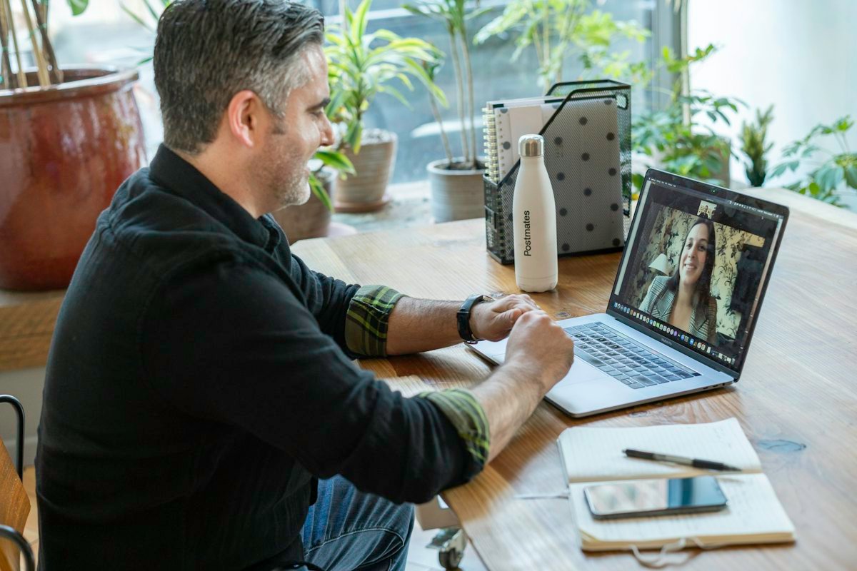A man working on a MacBook Pro