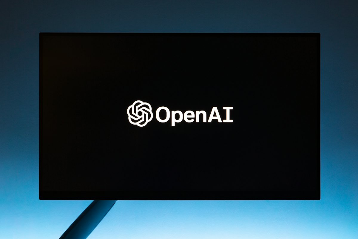 The OpenAI logo on a computer screen