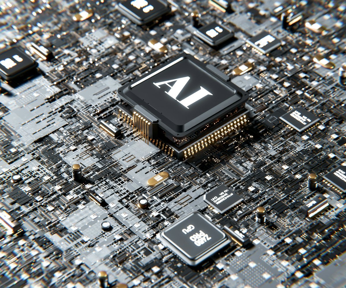 A computer chip marked with the letter A